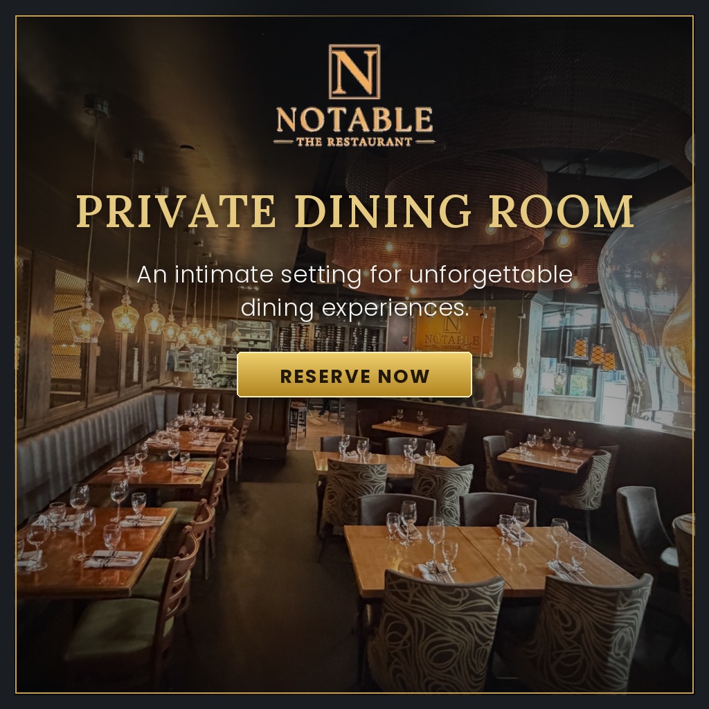 Private Dining Room at notable - The Steakhouse, Calgary - an intimate setting for unforgettable dining experiences. Reserve now.